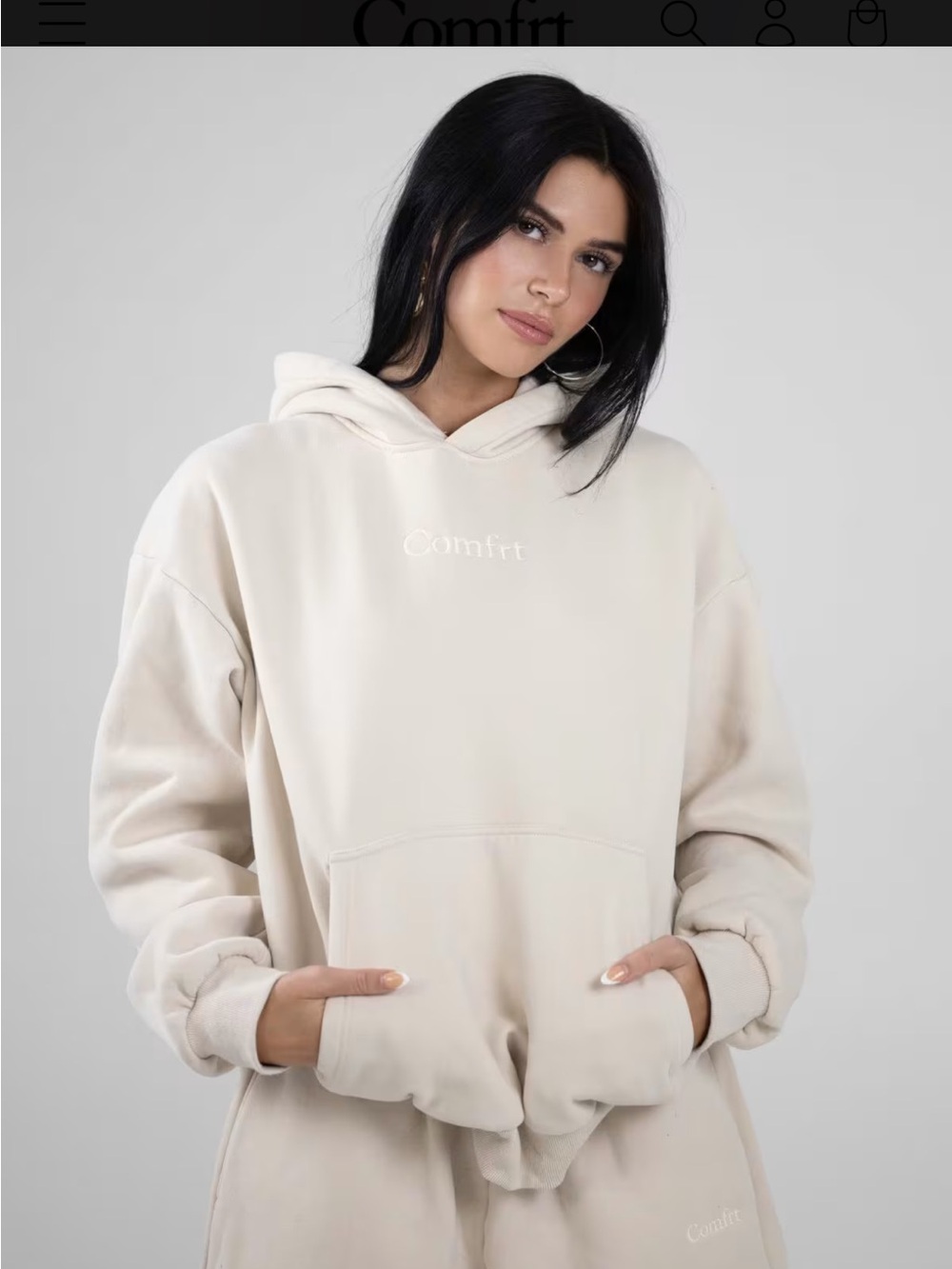 Comfrt signature hoodie Bone